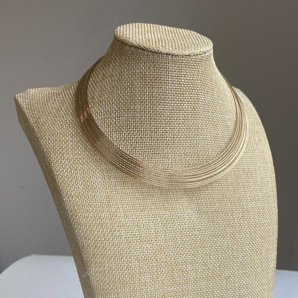 Multi-Strand Gold-tone Necklace - Picture 1 of 6